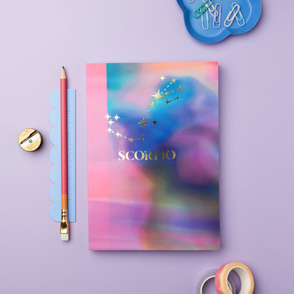 Scorpio gold constellation notebook