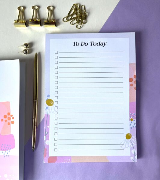 daily flower to do style desk notepad