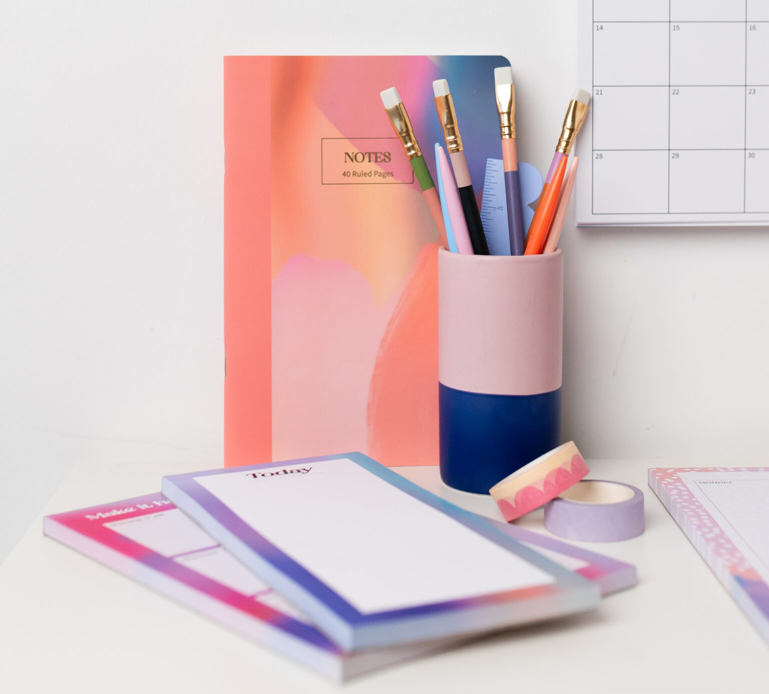 multiple notepads and notebooks
